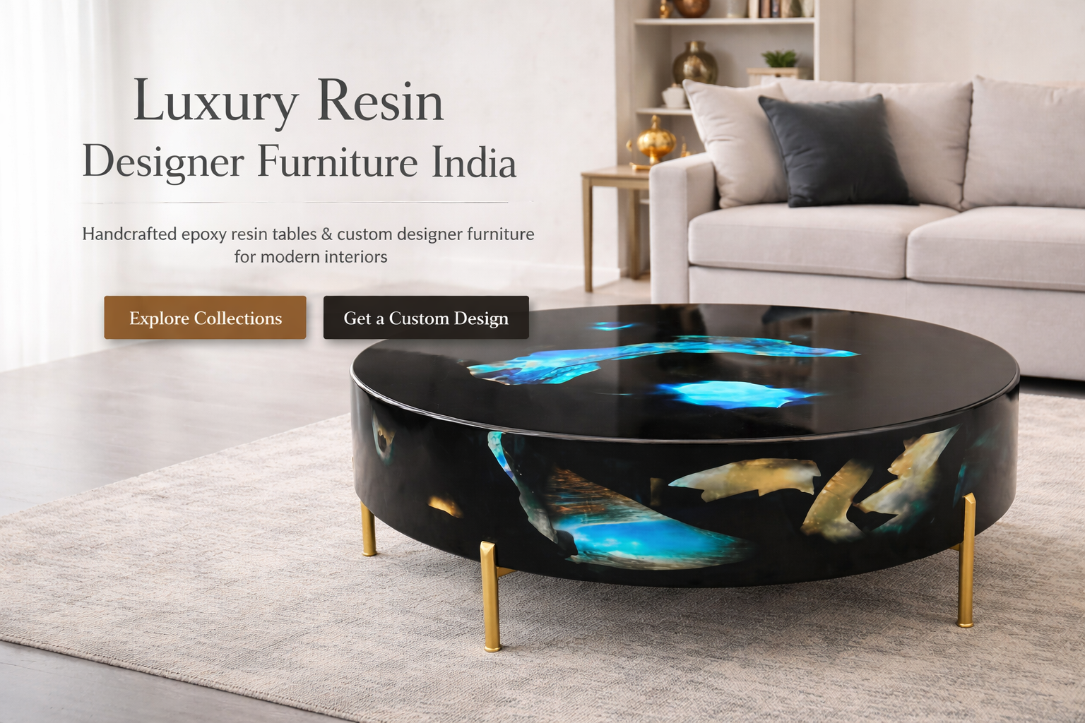 EPOXY RESIN CENTER TABLE