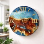 epoxy resin wall art clock